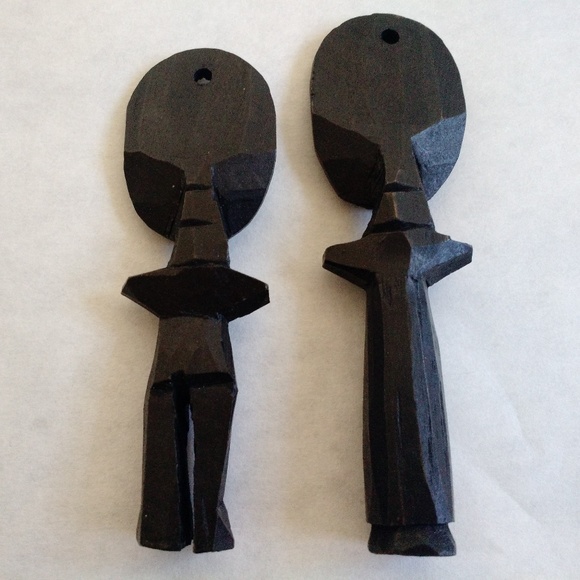 KENYA Ashante Ebony Vintage Wood Doll Pendent - Picture 7 of 8